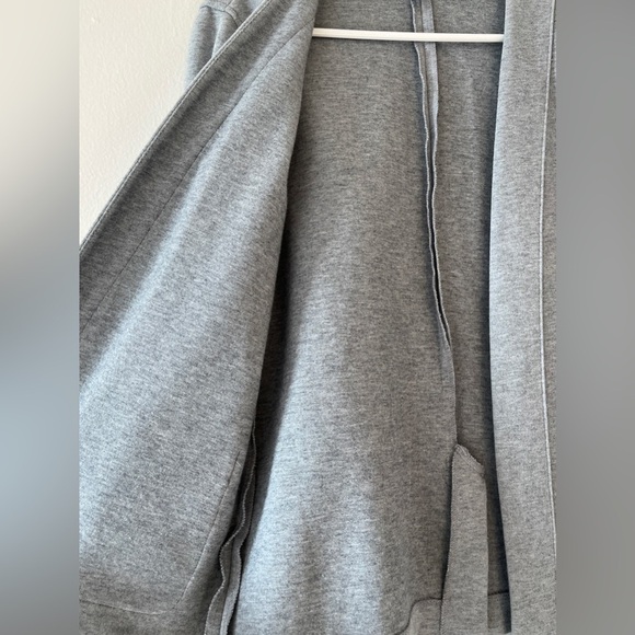 J Crew Sweater Gray Open Front Blazer Cardigan Classic Knit Size XS Oversized - Picture 6 of 10